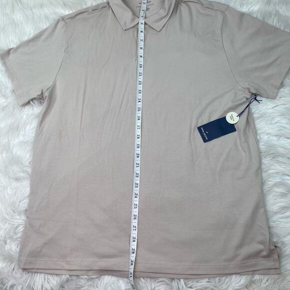 Daniel Hechter Paris Men's Short Sleeve Pima Cotton Polo Shirt Size XXL Tan NWT - Picture 2 of 16